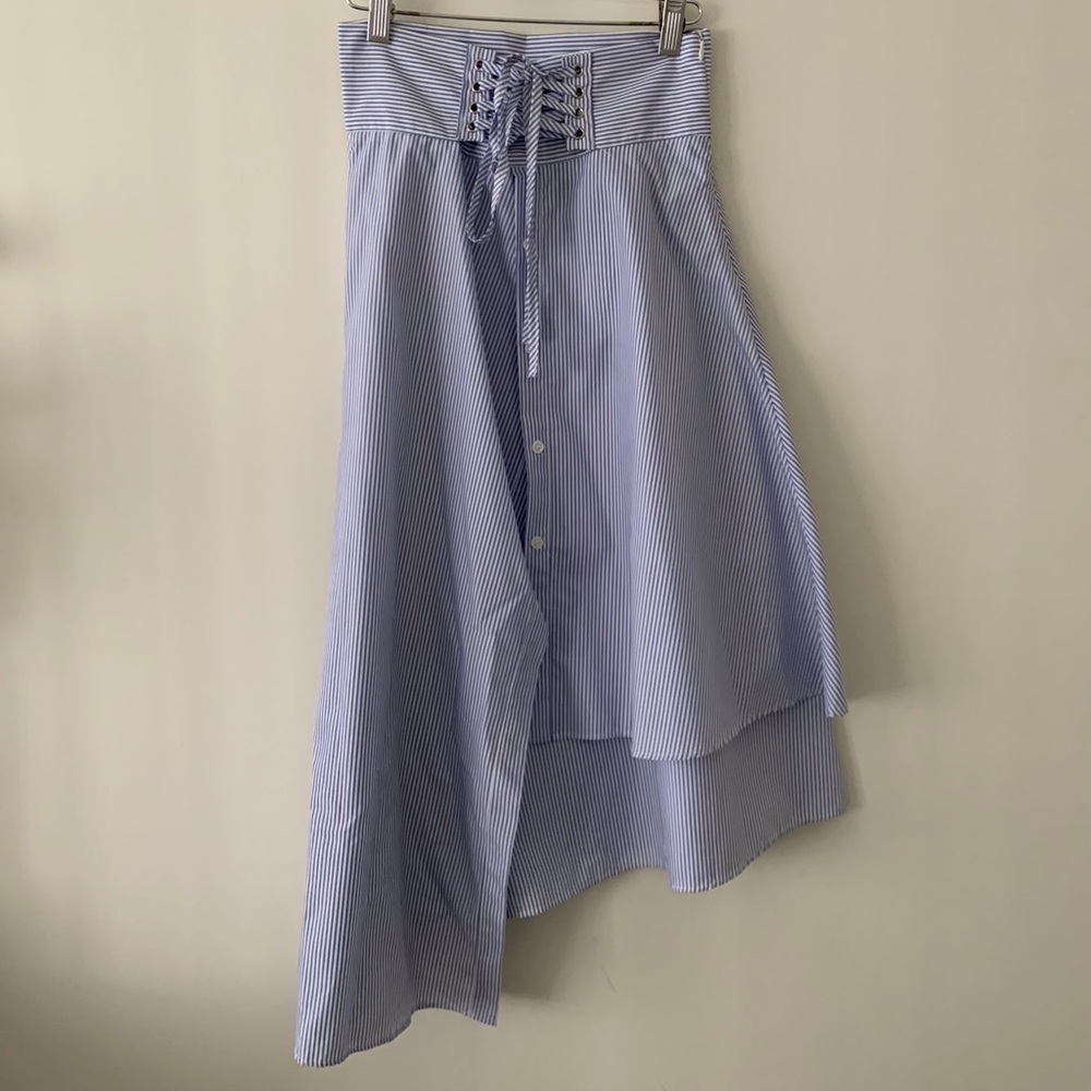 LOEIL Blue White Shirt Dress Xs/S